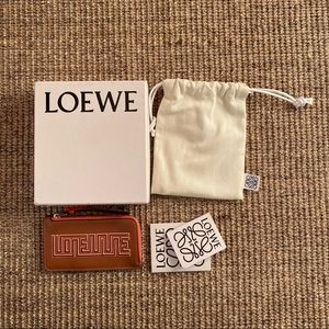 Loewe coin card holder in smooth calf leather, brand new
